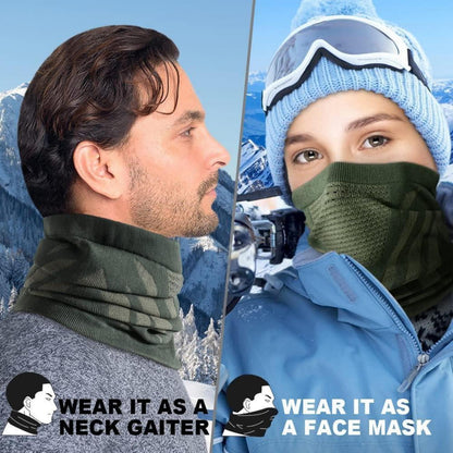 Winddichter Winter-Halswärmer für Ski & Snowboard – Grün