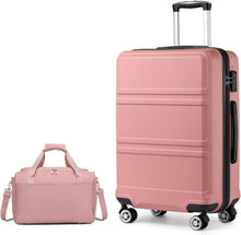 Groß Reisekoffer Set mit Ryanair Reisetasche, Rosegold 74cm