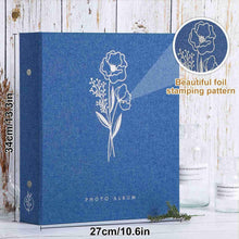 Leinen Fotoalbum 10x15 400 Taschen Blau Hochformat Bilder