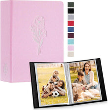 Fotoalbum 10x15cm Leinen Einsteckalbum 50 Taschen 2er Packung Rosa