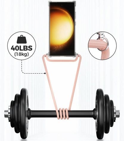Handykette Handyhülle für Samsung Galaxy S23 Ultra Rosa