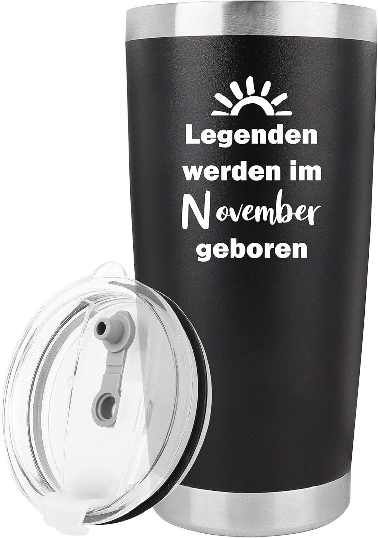 Geburtstagsgeschenk Männer Reisebecher 20oz November Legenden