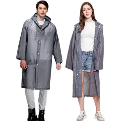 Wiederverwendbarer Regenponcho 2er-Set Wasserdicht für Damen Herren Grau