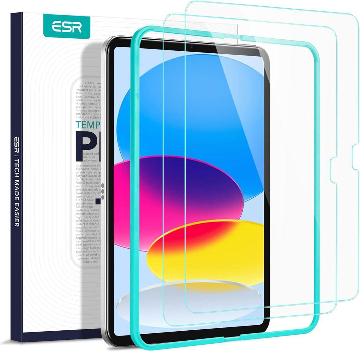 Schutzfolie für iPad 10. Gen 2022, 2er Pack, Hartglas, blasenfrei
