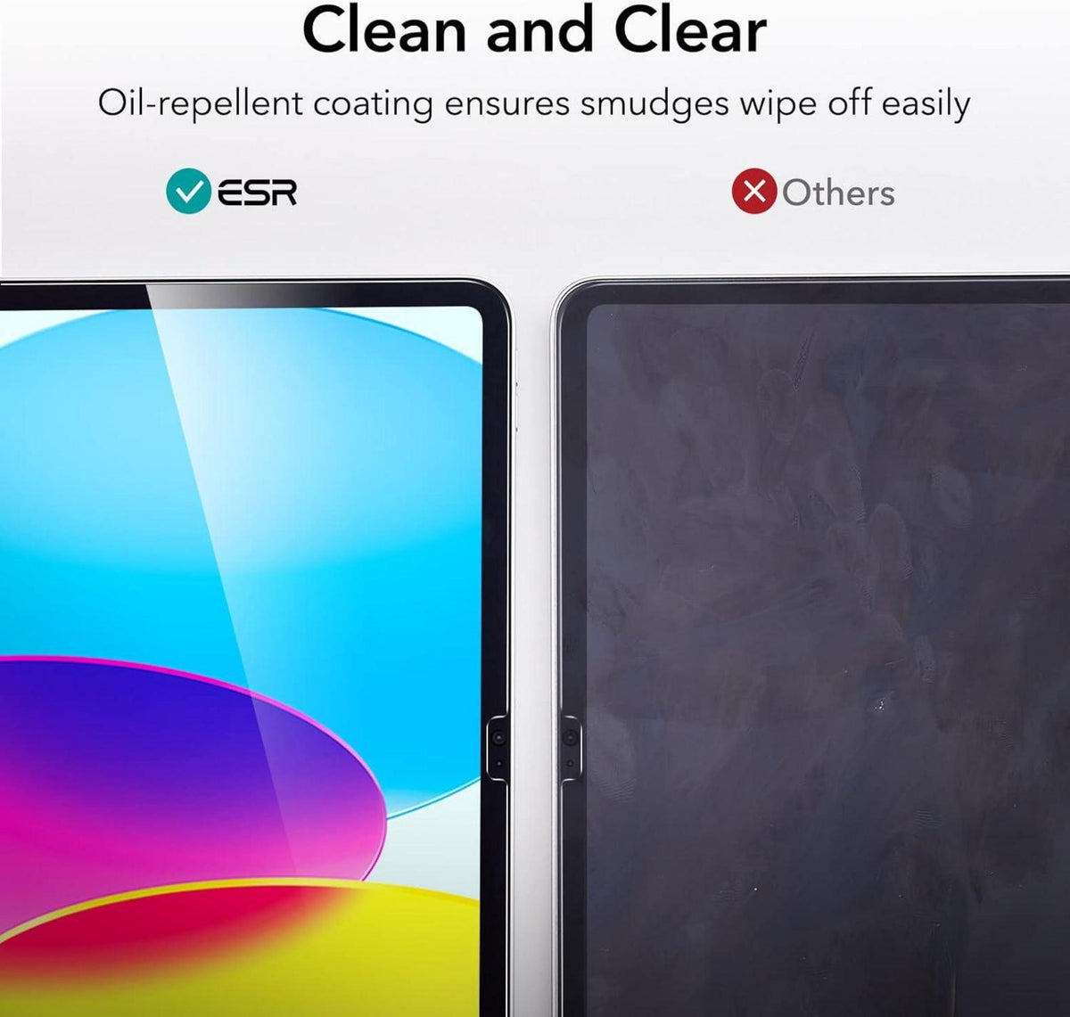 ESR iPad 10 Gen 2022 Schutzfolie Hartglas 2 Stk Ausrichtrahmen