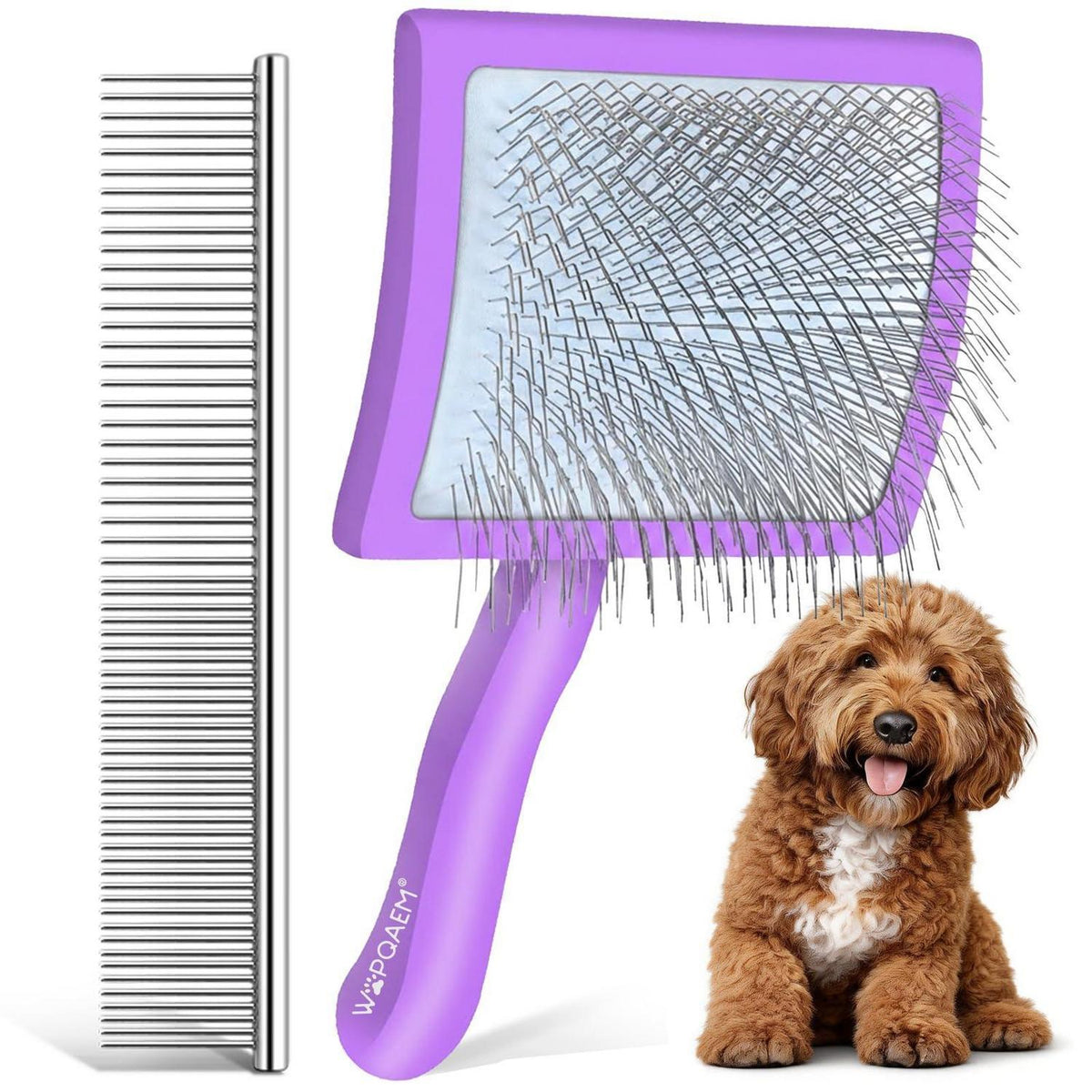 Slicker Bürste für Hunde & Katzen – Langhaar & Unterwolle