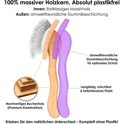 Slicker Bürste für Hunde & Katzen – Langhaar & Unterwolle