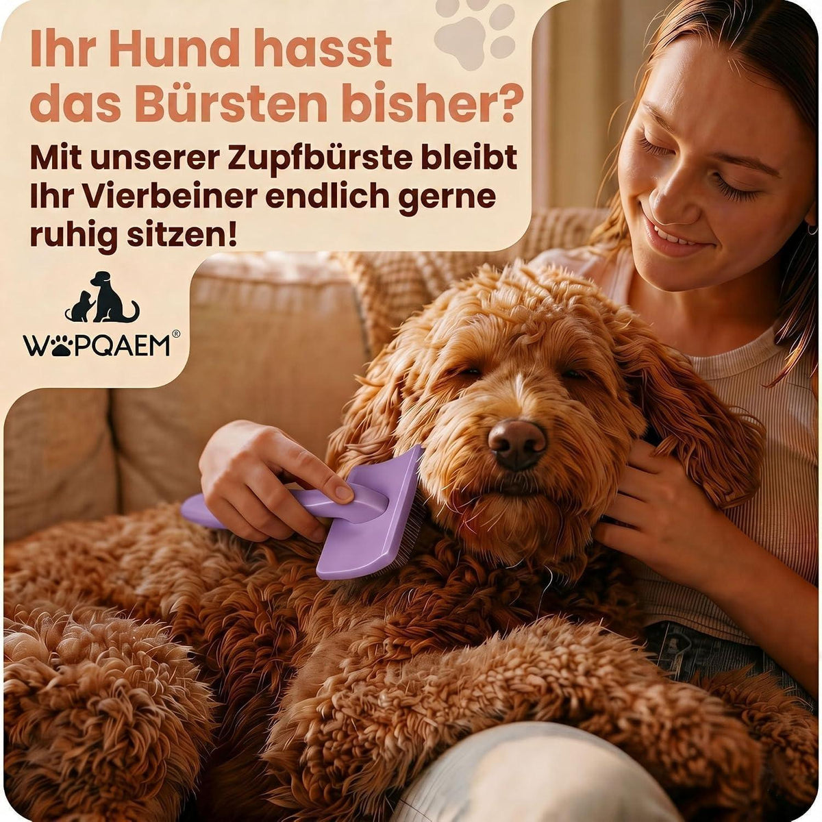 Slicker Bürste für Hunde & Katzen – Langhaar & Unterwolle