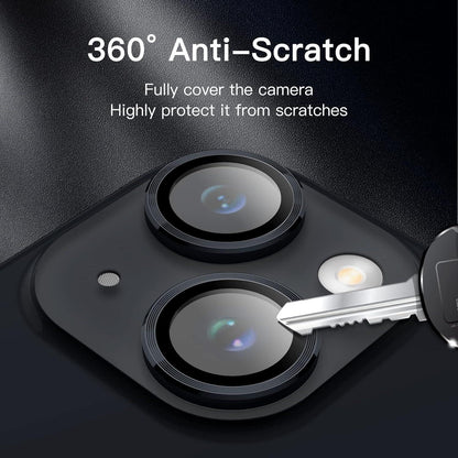 Kameraschutz für iPhone 14 6,1 6,7 Zoll 9H Panzer Schutz Glas Folie Metall Ring