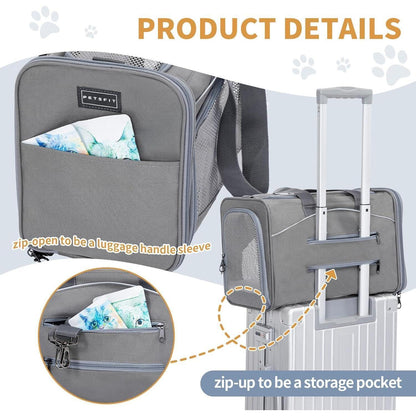 Petsfit Transporttasche für Hunde & Katzen – Grau, Medium