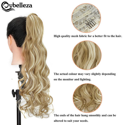 Pferdeschwanz Extension 60cm Sandy Blonde & Gebleichtes Blond