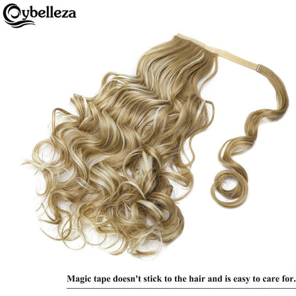 Pferdeschwanz Extension 60cm Sandy Blonde & Gebleichtes Blond