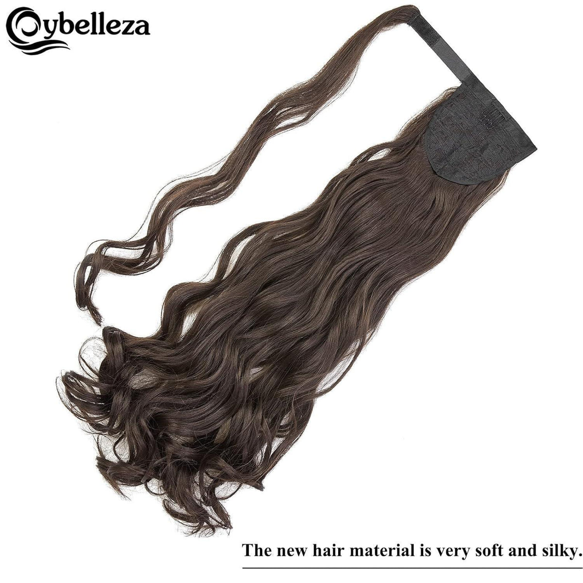 Pferdeschwanz Extension 60cm – Wellig, Lockig, Glatt – Mittelbraun