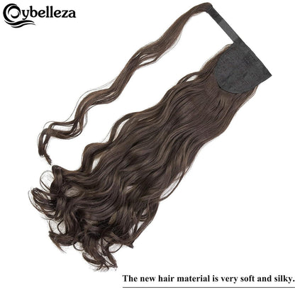 Pferdeschwanz Extension 60cm – Wellig, Lockig, Glatt – Mittelbraun