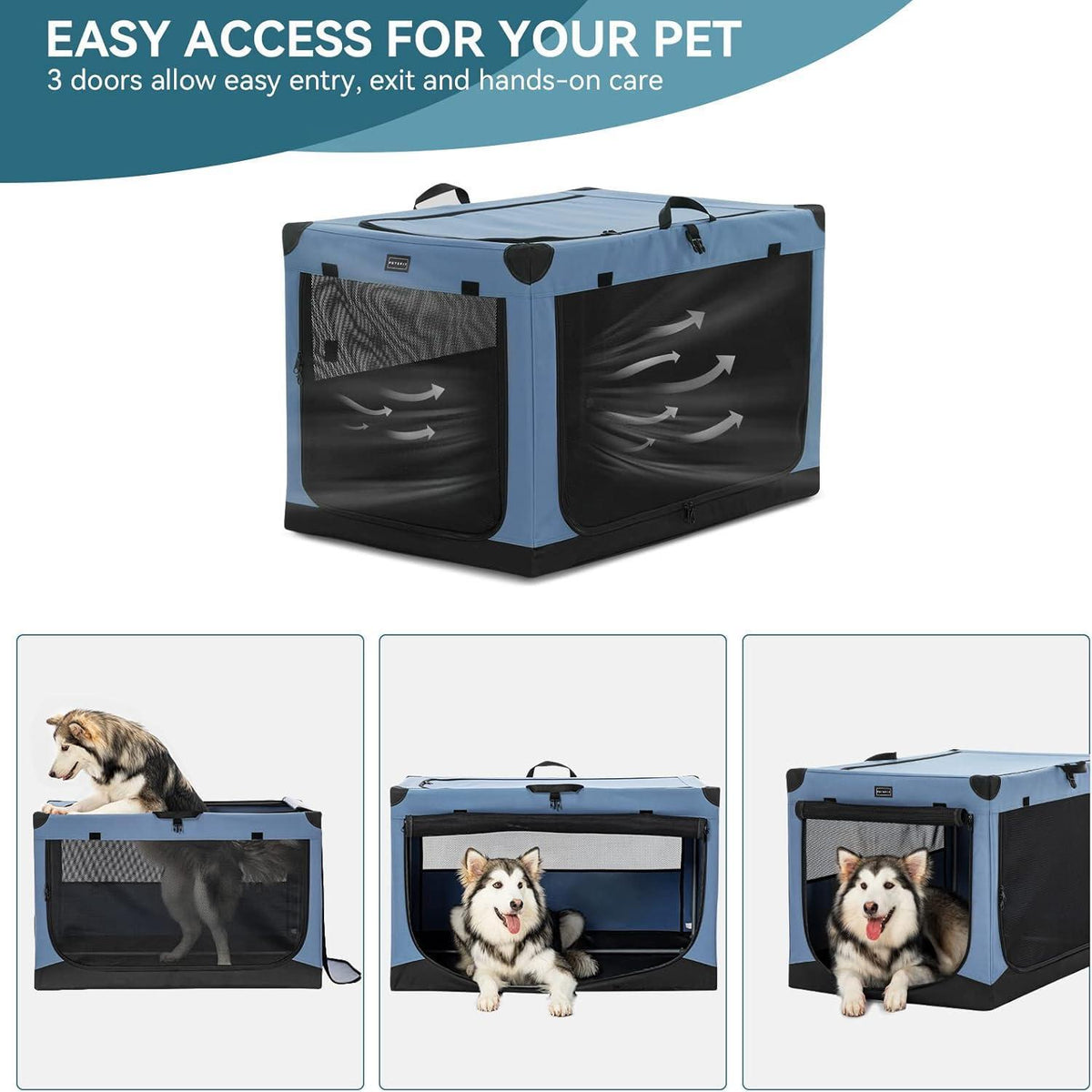 Faltbare Hundebox mit Stoffbezug – Sicher & Komfortabel für Reisen