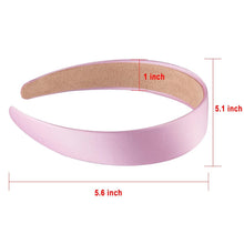 12er Set Satin Stirnband Damen Haarreifen Rutschfest bunt 12
