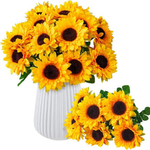 Künstliche Sonnenblumen 3 Bünde für Blumendeko, Innen & Außen