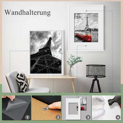 5er Set Weiß Fotorahmen DIN 7 Inches Wohnzimmer Dekor