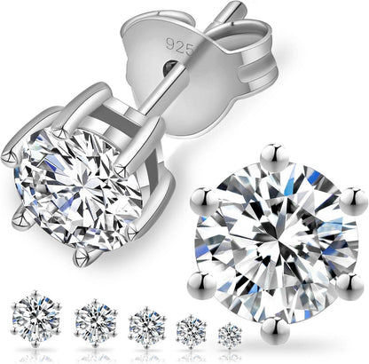 Moissanite Ohrringe Silber 925 Diamant Ohrstecker VVS1 D 14K Gold 12