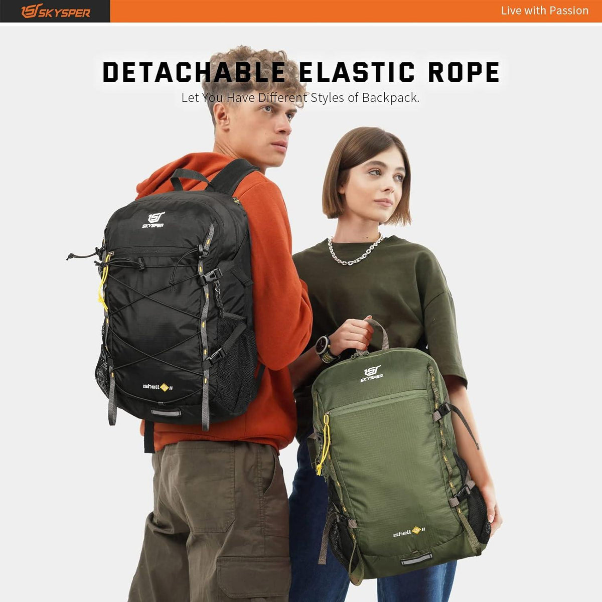 Faltbarer Rucksack 30L Ultra-leicht Wanderrucksack Outdoor Reiserucksack