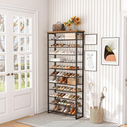 12-stöckiges Schuhregal für 35-45 Paar