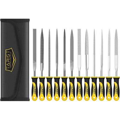 Nadelfeilen Set 12tlg – Metall, Diamant & Werkzeugtasche