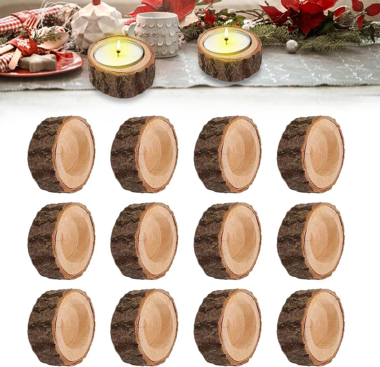 Teelichthalter Holz Kerzenständer Tischdekoration Weihnachten