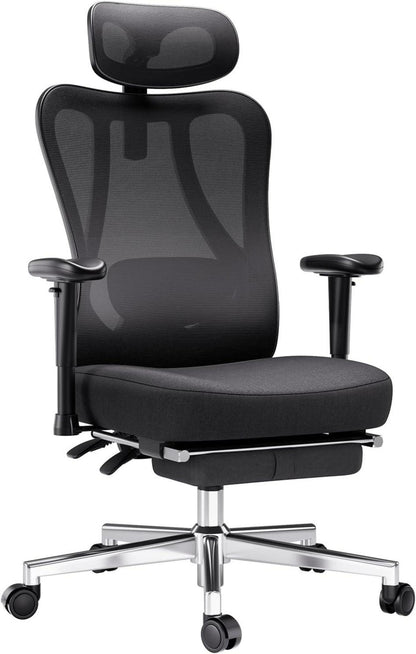 Ergonomischer Bürostuhl mit verstellbarer Kopfstütze und