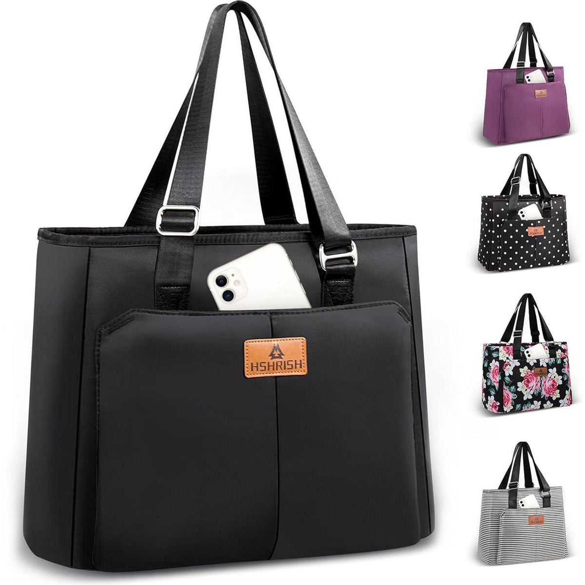 Lunchtasche 15L – Isolierkühltasche für Damen, Schwarz