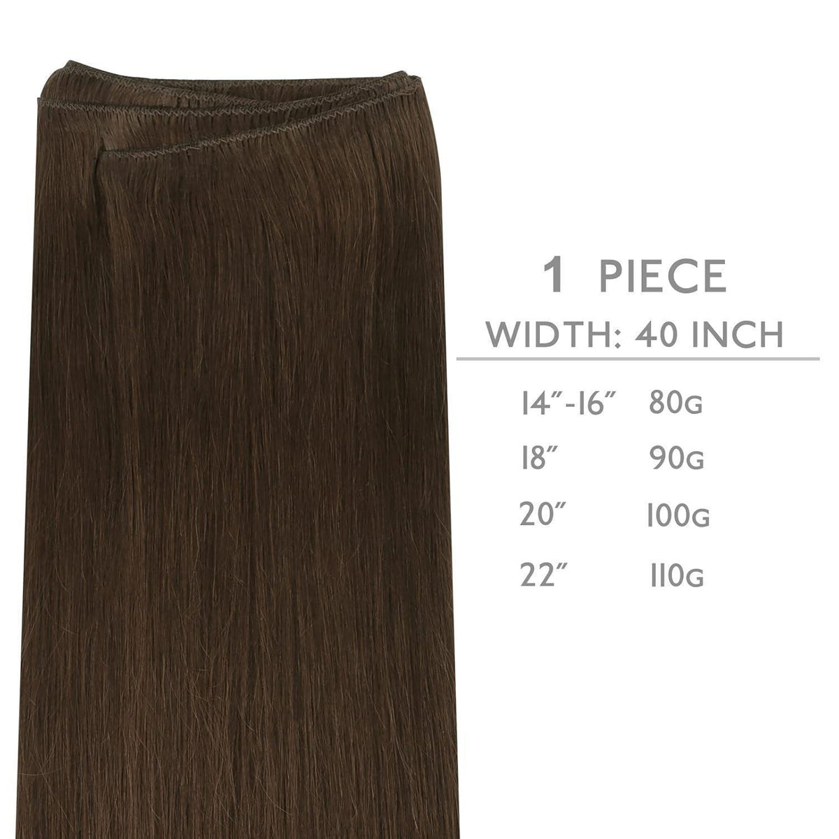 Echthaar Tressen 50cm Schokoladenbraun bis Karamellblond