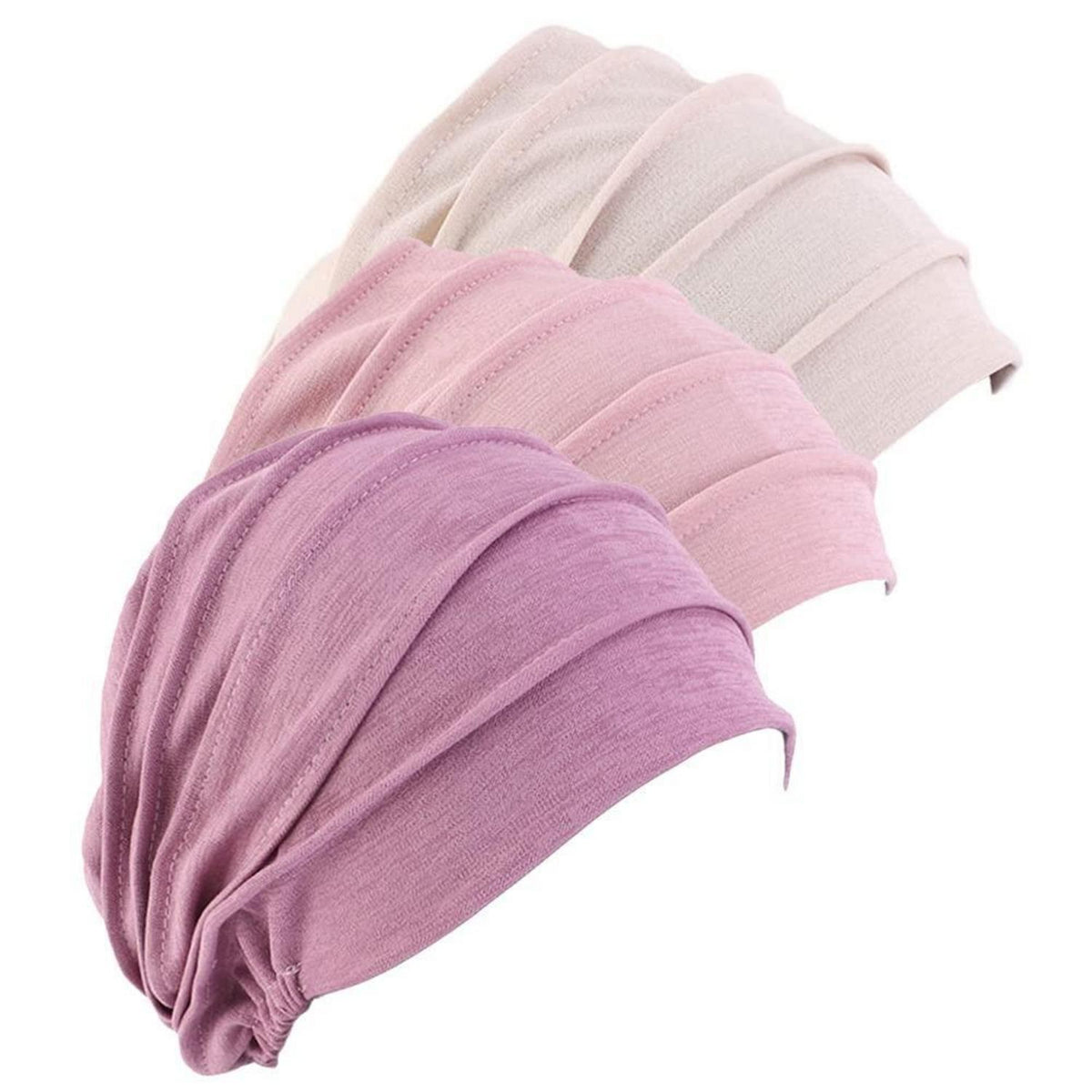 3er Pack Turban Mützen Damen Baumwolle für Chemo Haarverlust