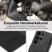 Samsung Galaxy S23 Ultra Handyhülle Leder Wallet Schutzfolie