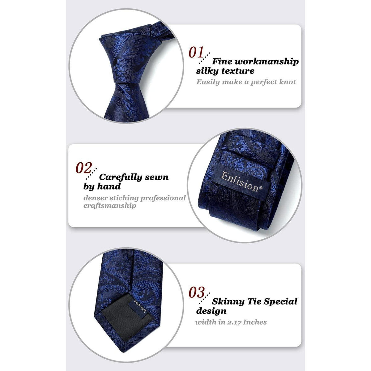 Schmale Herren Krawatte 6cm Grünes Paisley für Business & Hochzeit