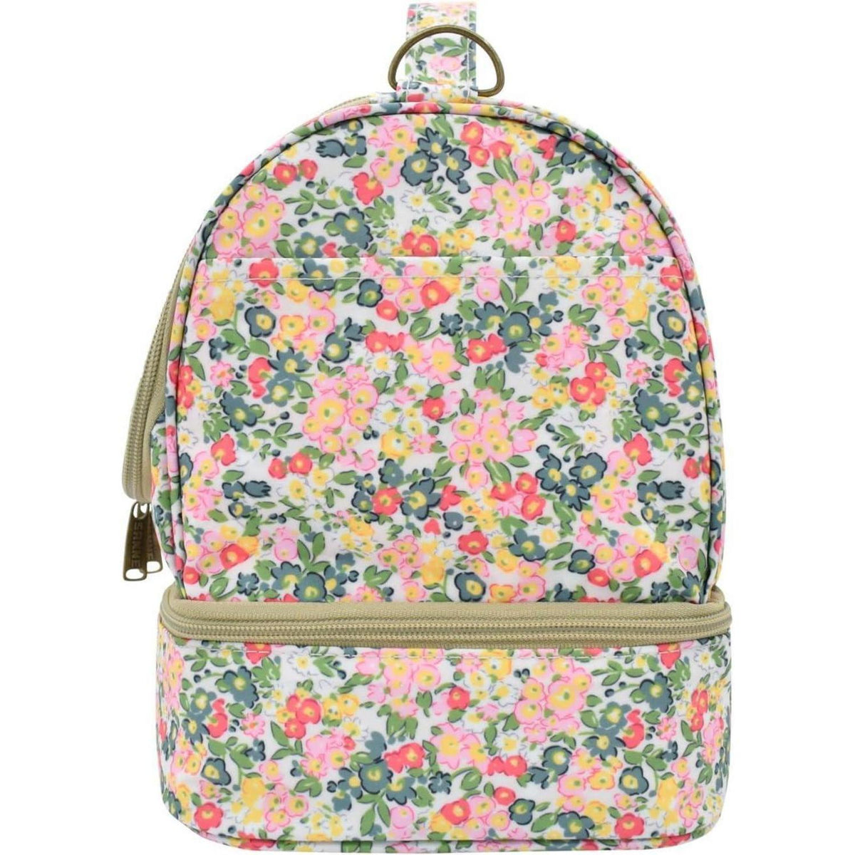 Isolierte Lunchtasche Blumenmuster, 11L, C-Beige