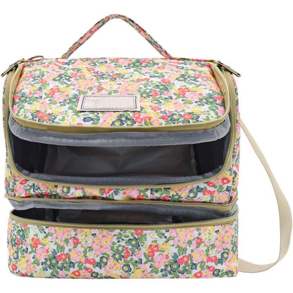 Isolierte Lunchtasche Blumenmuster, 11L, C-Beige
