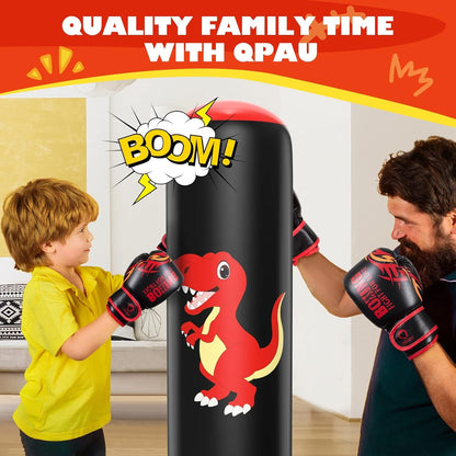 Aufblasbarer Boxsack Kinder 120cm Boxsack Stehend Karate Taekwondo MMA Rot