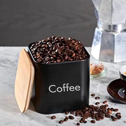 Edelstahl Küchendosen-Set mit Bambusdeckel, 3-teilig