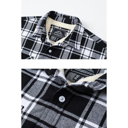 Herren Thermohemd mit Innenfleece – Schwarz