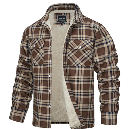 Herren Thermohemd mit Innenfleece, Braun XXL