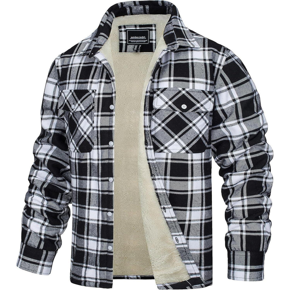 Herren Thermohemd mit Innenfleece, Schwarz XL