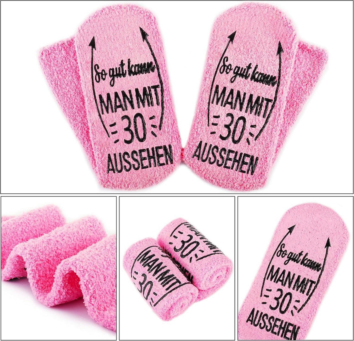 Jeasona Geburtstag Socken Frauen Einheitsgröße Rosa-30