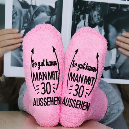 Geburtstag Socken Frauen Einheitsgröße Rosa 30 Cupcake Verpackung