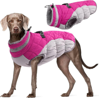 Kuoser Wasserdichter Hundemantel Warme Jacke Fleece Winterweste
