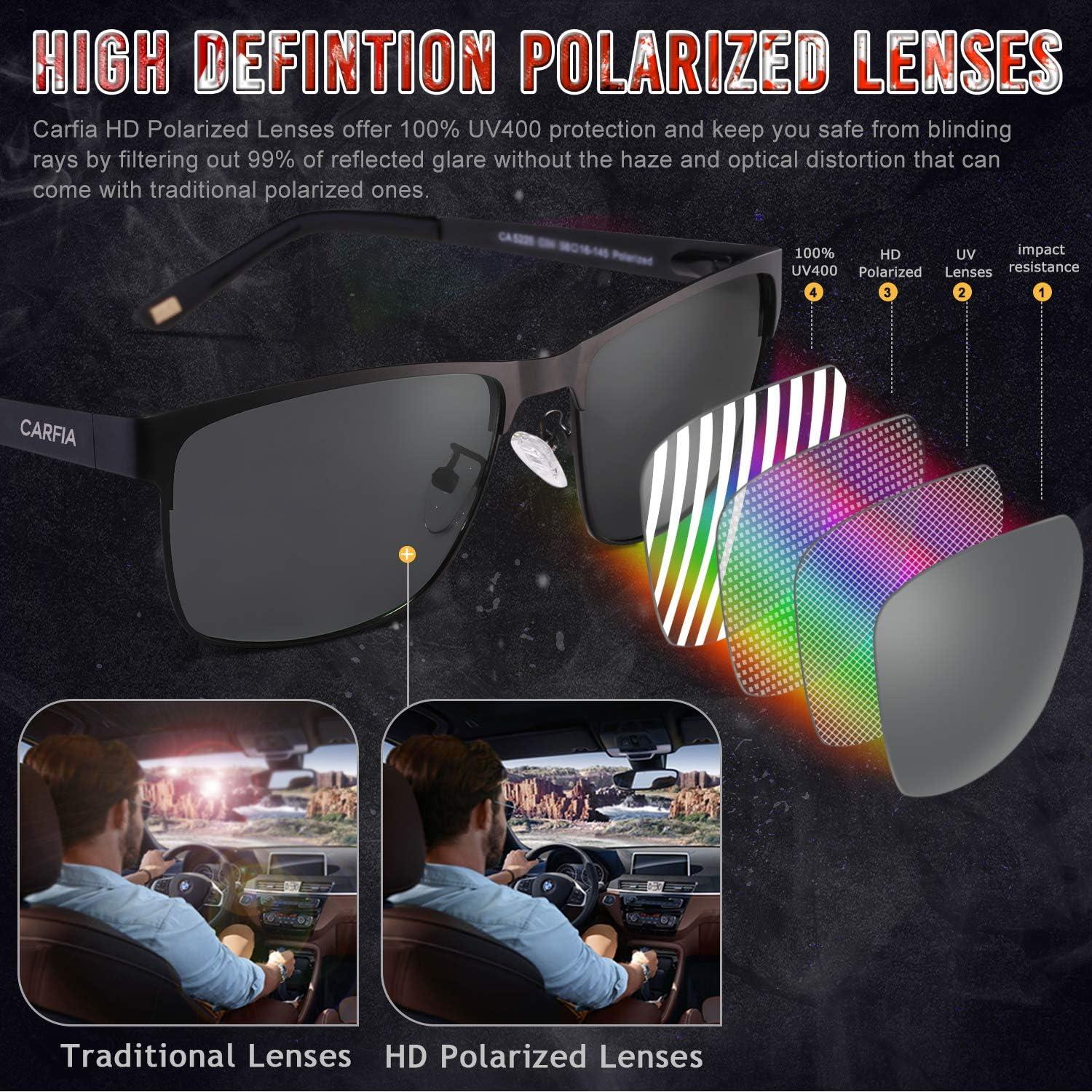Polarisierte UV400 Metall-Sonnenbrille Sportbrille Herren Kategorie 3