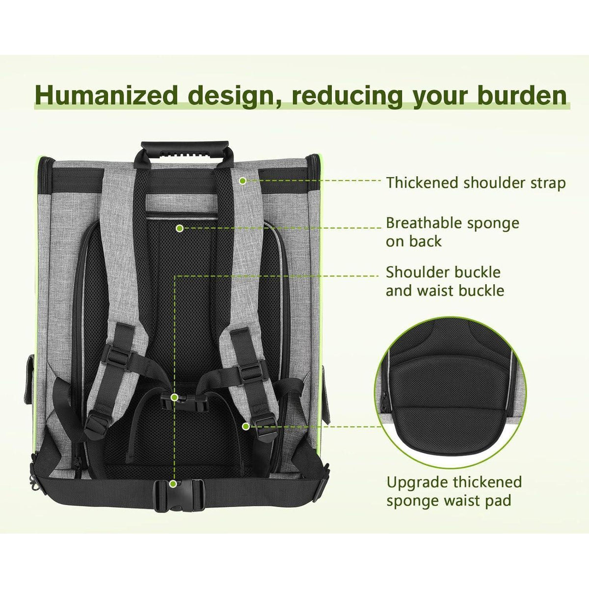 Haustier Rucksack XL atmungsaktiv mit Netzfenster für 6-10 kg
