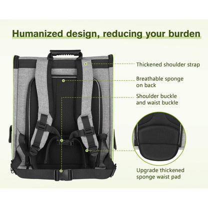 Haustier Rucksack XL atmungsaktiv mit Netzfenster für 6-10 kg