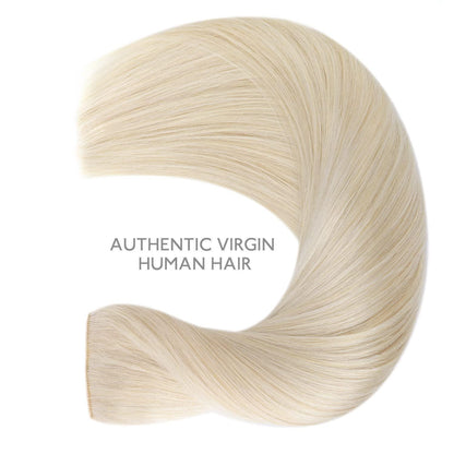 Geheimnisvolle Haarverlängerung aus Echthaar, Platinblond, 40cm