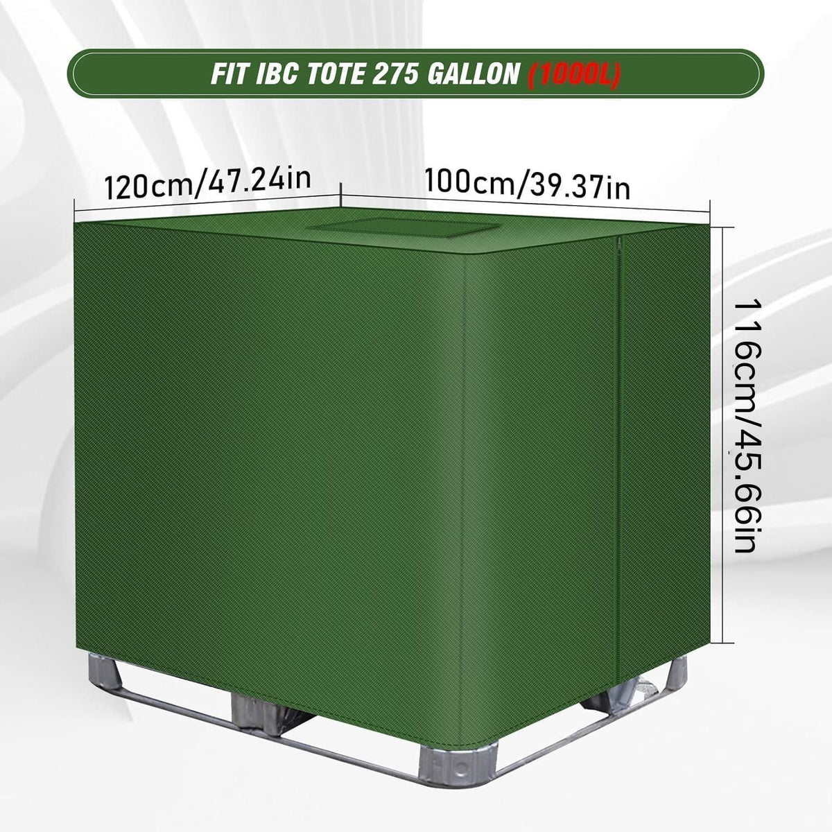 IBC Tank Abdeckung 1000L – Grün, 420D, UV-Schutz