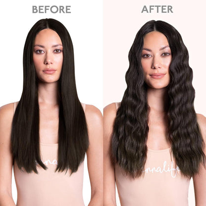 Echthaar Haarverlängerung Dunkelbraun 45cm Remy Draht Extension