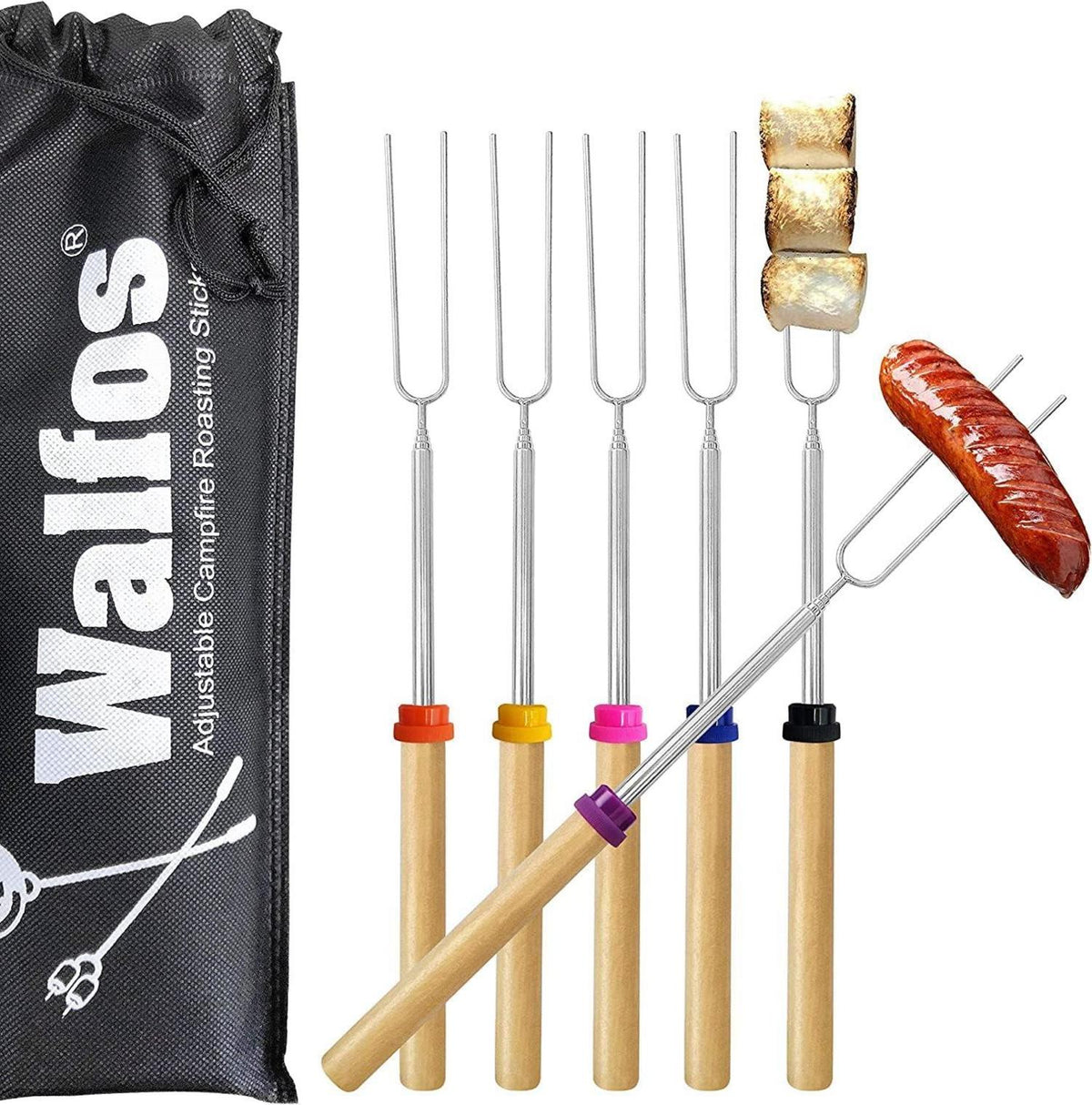Teleskop Grillspieße Edelstahl Marshmallow 6-teiliges
